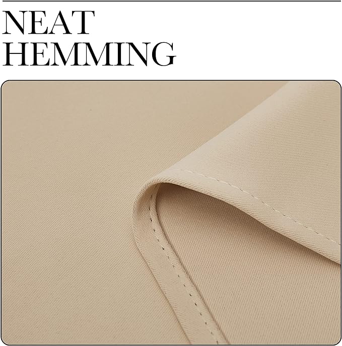 NICETOWN Room Darkening Curtain Panels for Living Room, Thermal Insulated Grommet Room Darkening Draperies/Drapes for Window (Biscotti Beige, 2 Panels, W34 x L63 -Inch)