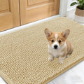 OLANLY Dog Door Mat for Muddy Paws 30x17, Absorbs Moisture and Dirt, Absorbent Non-Slip Washable Doormat, Quick Dry Chenille Mud Mat for Dogs, Entry Indoor Entryway Carpet for Inside Floor, Sand