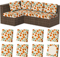 8Pcs Stretch Patio Cushion Covers, Outdoor Couch & Sofa Replacement Slipcovers for Patio Furniture Cushion Covers, Washable Reusable Furniture Protector