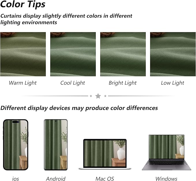 Guken Olive Green 100% Blackout Curtains 120 Inch Length 2 Panels Set for Living Room Bedroom Back Tab Thermal Insulated Black Out Linen Drapes Room Darkening Window Curtains