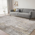 6 x 9 Area Rugs for Living Room, Machine Washable Non Slip Rug Ultra Soft Low Pile Indoor Carpet Modern Abstract Rugs for Bedroom Office Room Dining Room Beside, Beige