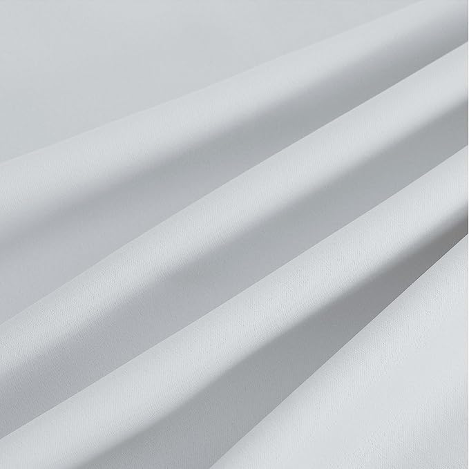 NICETOWN Room Darkening Draperies Curtains Panels, 2 Panels Greyish White W52 x L102