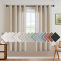 H.VERSAILTEX Living Room Linen Curtains - Semi Sheer, Nickel Grommet, Energy Saving, Light Filtering Window Treatments - 2 Panels, 52 x 72 Inch