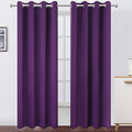 LEMOMO Purple Thermal Blackout Curtains/52 x 108 Inch/Set of 2 Panels Room Darkening Curtains for Bedroom