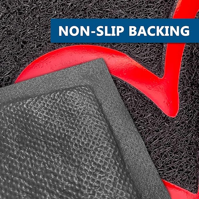 EARTHALL Door Mat Outside Inside Home Doormat, 30"x17.5", Durable Floor Mat Non Slip Mat Ultra Absorb Mud Easy Clean Front Doormat for Garage, Entryway, Patio, High Traffic Areas, Black