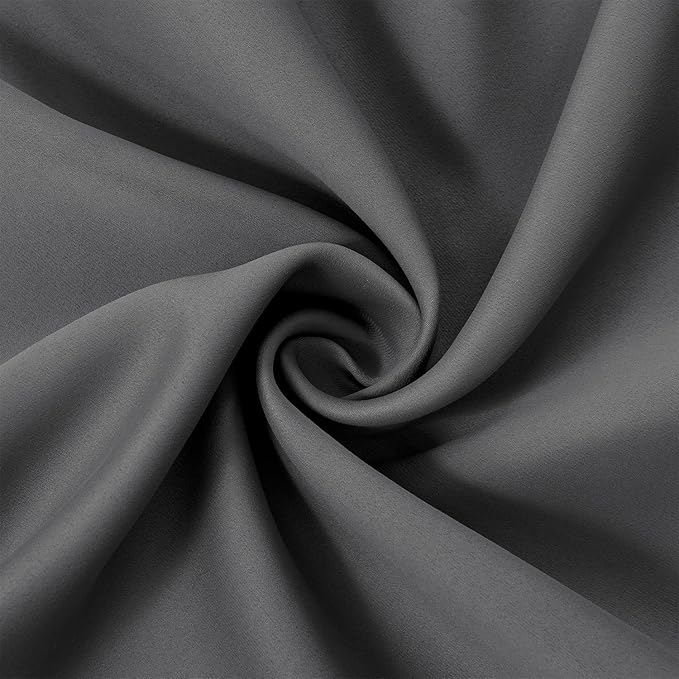 LEMOMO Frost Grey Thermal Blackout Curtains/52 x 54 Inch/Set of 2 Panels Room Darkening Curtains for Bedroom