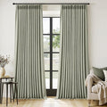 MIULEE Pinch Pleated Thick Linen Curtains 102 Inches Long 2 Panels for Living Room Bedroom, Memory Trained Drapes Pleat Back Tab Light Filtering Boho Sage Green Window Curtains with Hooks