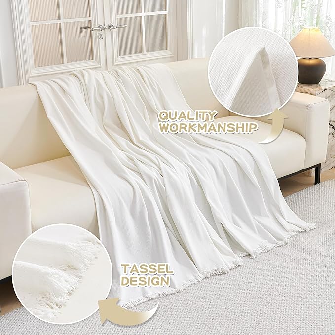 MYSKY HOME Couch Covers Couch Cover for Dogs Washable, Couch Covers for Sectional Sofa, Sofa Covers for 3 Cushion Couch Sofa Cover for Living Room Furniture Protector for Pets, Kids, 91"x134", White