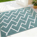 OLANLY Front Door Mat, Non-Slip Rubber Backing, Dirt Resistant and Absorbent, Washable, Easy to Clean Low-Profile Indoor Doormat for Back Door, Entryway, Inside Entrance, 36x24, Sage Green