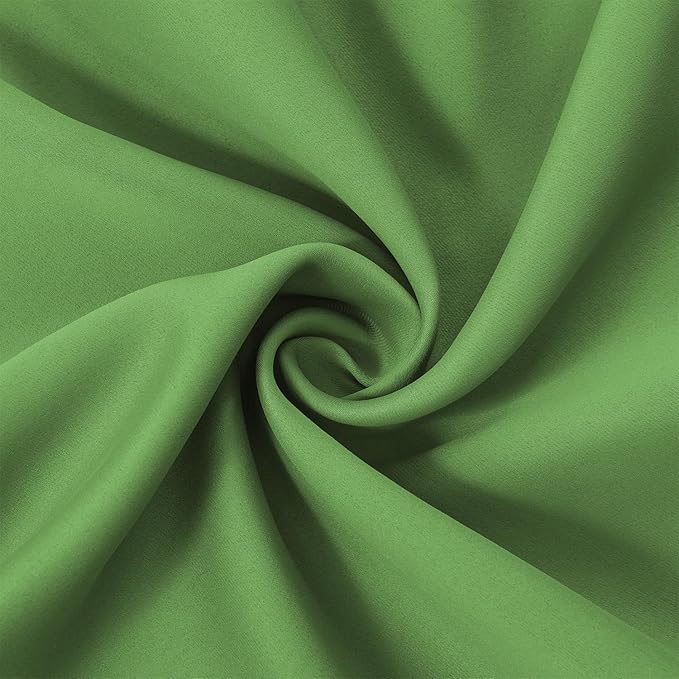 LEMOMO Light Green Blackout Curtains 66 x 63 Inch Length/Set of 2 Curtain Panels/Thermal Insulated Room Darkening Blackout Curtains for Bedroom