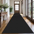 KOZYFLY Extra Long Runners for Hallways 3x16 ft Washable Kitchen Runner Non Slip Rubber Backed Hallway Rug Cotton Entryway Runner Rug Floor Carpet for Indoor Hall, Kitchen, Stair, Black/Dark Grey