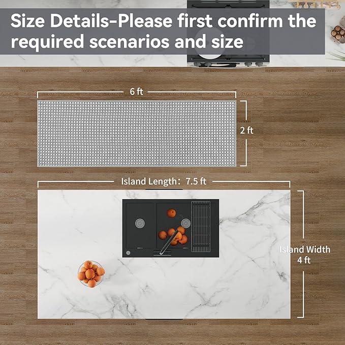 YDKGL 2x6 ft Kitchen Runner Rug Mat Non Slip Boho Woven Hallway Runner Washable, Soft Long Entryway Laundry Hall Floor Runners Rugs Carpet for Indoor Backdoor Bedroom Kitchen Living Room, Gray