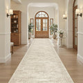 Hallway Runner Rug 3x16 - Vintage Non Slip Washable 16ft Kitchen Runner for Entrance Soft Long Carpet Runners for Living Room Bedroom Dining Room, Beige