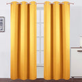 LEMOMO Yellow Thermal Blackout Curtains/38 x 84 Inch/Set of 2 Panels Room Darkening Curtains for Bedroom