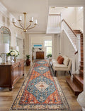 SERISSA Runner Rug for Hallways, 3x10 Washable Non Slip Kitchen Runner Rug, Long Boho Rug Vintage Tribal Hallway Stair Ultra Soft Print Floor Carpet for Bedroom Bathroom Laundry Room
