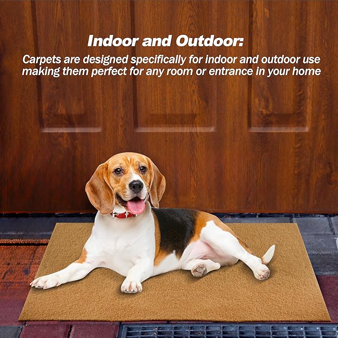8 Pack Blank Door Mats, 30x17 Inch Artificial Coir Door Mats Outdoor for Crafting, Plain Door Mat for Painting, Welcome Mat for Indoor/Outdoor Use, Front Porch, Entryway, Non-Slip Rubber Backing