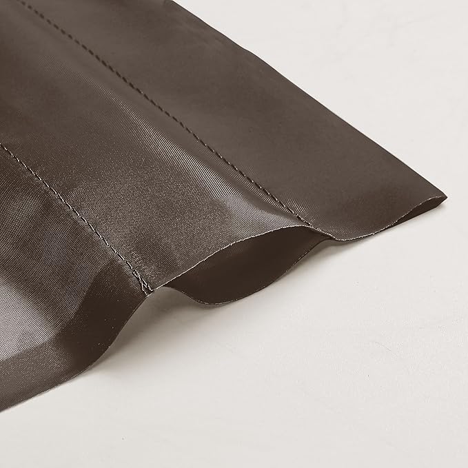 OVZME Chocolate Brown Sheer Curtains 84 Inches Long 2 Panels, Light Filtering Sheer Curtains for Living Room Bedroom, Rod Pocket Sheer Brown Drapes Window Treatments, Each 42Wx84L