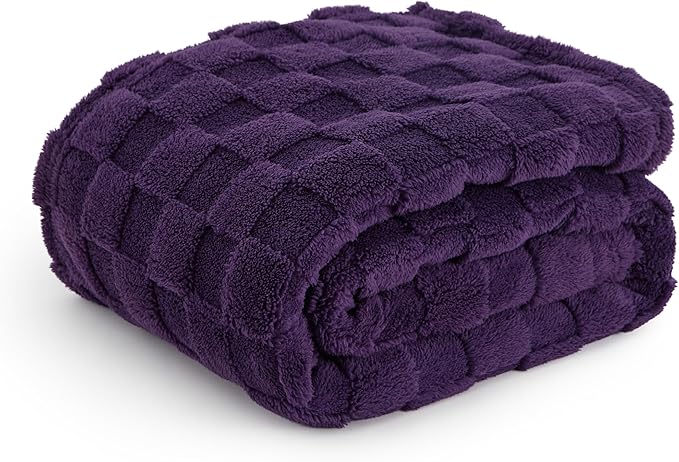 Bedsure GentleSoft Purple Throw Blanket for Couch - Super Soft Cozy Blankets Gifts for Kids Girls, Cute Small Fleece Mother's Day Throws for Bedroom Home Decor, 50x70 Inches