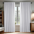 Deconovo Blackout Curtains, Thermal Insulated, W70 x L95 2 Panels, Back Tab, Machine Washable, Room-Darkening Drapes for Bedroom/Living Room Star White