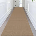 KOZYFLY Extra Long Runners for Hallways 3x14 ft Washable Kitchen Runner Non Slip Rubber Backed Hallway Rug Cotton Entryway Runner Rug Floor Carpet for Indoor Hall, Kitchen, Stair, Tan/Orange/Brown
