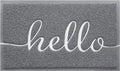 BeneathYourFeet Door Mat (32"x20",Grey), Welcome Mat Low Profile Front Doormat Indoor Outdoor Door Non Slip Rugs for Entryway, Patio, High Traffic Areas