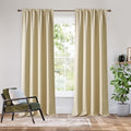 RYB HOME Bedroom Blackout Curtains 84 inches Long, 100% Blackout Thermal Insulated Noise Reducing Curtains for Living Room Nursury, 42 inches Wide by 84 inches Long, Biscotti Beige