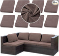 Outdoor Cushion Covers Set,8PCS Patio Furniture Couch Seat Slipcovers, Replacement for Sofa Sectional Chair(Cover，Only)