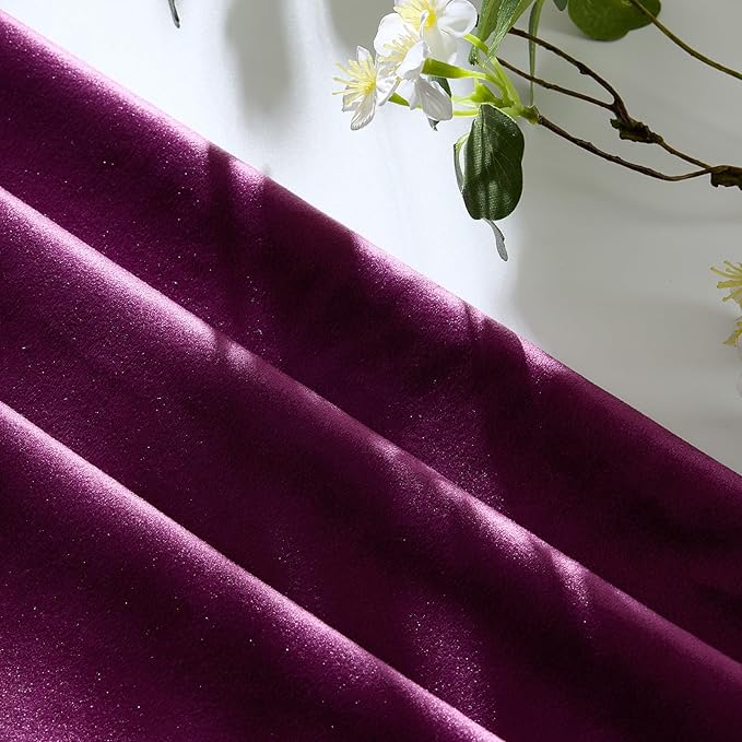 GIGIZAZA Decorative Couch Throw Pillow Covers,Set of 2 Purple Square Pillow Cushion Covers 22x22,Pillow Cases Velvet Pillow Covers