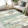 BEIMO Area Rugs 7'6"x9'6" for Living Room Bedroom, Modern Abstract Machine Washable Large Light Green Rug Soft Rug, Low Pile Floor Carpet with Non Slip Backing for Dining Room