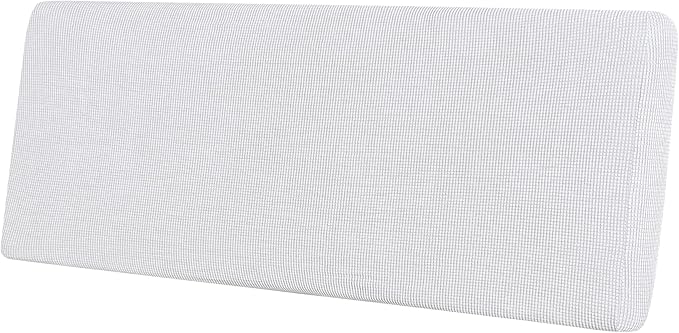 Easy-Going Stretch Cushion CoverSofa Cushion Furniture Protector Sofa Seat Sofa slipcover Sofa Cover Soft Flexibility with Elastic Bottom(Oversized Sofa Cushion,Snow White)