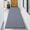 OLANLY Front Door Mat Indoor Outdoor Entrance, Waterproof Heavy Duty Doormat, Fade Resistant, Low Profile, Easy Clean Patio Porch Welcome Floor Mats for Entry, 71x34, Ash Grey