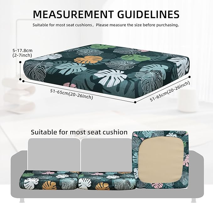 Outdoor Cushion Covers Set,8PCS Patio Furniture Couch Seat Slipcovers, Replacement for Sofa Sectional Chair(Cover，Only)