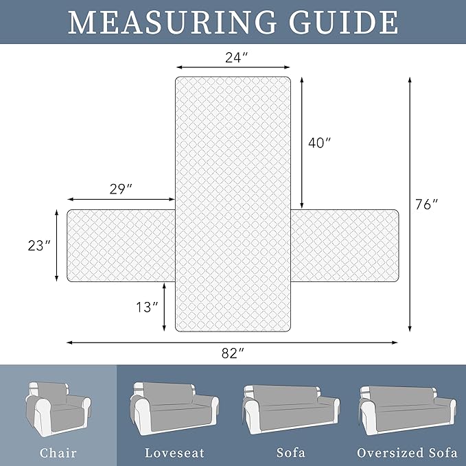 ISSUNTEX Double Protection 100% Waterproof Chair Sofa Cover for Living Room, Reversible Furniture Protector for Dogs, Pets, Kids (Chair, Camel/Ivory)