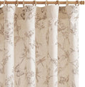 jinchan Floral Curtains Lined Linen Blend Curtain for Living Room 63 Inch Length Taupe Farmhouse Flower Patterned Curtain French Country Curtains Drapes Back Tab Rod Pocket 2 Panels