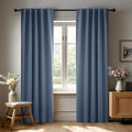 Deconovo Blackout Curtains, Thermal Insulated, W42 x L84 2 Panels, Back Tab, Machine Washable, Room-Darkening Drapes for Bedroom/Living Room Stone Blue