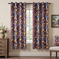 Topfinel Rust Boho Floral Curtains 72 Inches Long French Country Grommet Botanical Hummingbird Woodland Patterned Lemon Drapes for Bedroom Dining Living Room