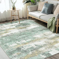 BEIMO Area Rugs 10x12 for Living Room Bedroom, Modern Abstract Machine Washable Rug, Large Soft Low Pile Floor Carpet with Non Slip Backing for Dining Room, Light Green