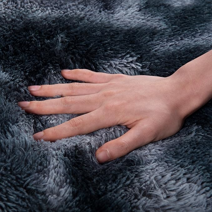 Rugs for Bedroom 4x6, Soft Shaggy Modern Shag Area Rug for Living Room, Upgrade Non-Slip Plush Fluffy Carpet for Kids Boys Girls Room Home Decor Aesthetic, Blue Grey