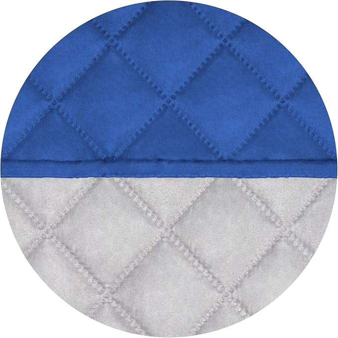 PureFit Reversible Quilted Sofa Cover, Water Resistant Slipcover Furniture Protector, Washable Couch Cover with Non Slip and Elastic Straps for Kids, Pets (Loveseat, Classic Blue/Ivory)