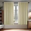 Deconovo Blackout Curtains, Thermal Insulated, W70 x L63 2 Panels, Back Tab, Machine Washable, Room-Darkening Drapes for Bedroom/Living Room Beige