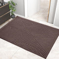 HIYARD Sturdy Front Door Mat, Absorbent Muddy Dirt Resist Welcome Door Mats Outdoor Indoor, Stain and Fade Resistant, Non-Slip Backing Entry Mat Low Profile Doormat for Entryway, 47×32, Coffee