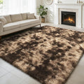 6x9 Fluffy Area Rug for Living Room,Shag Area Rugs for Bedroom,Soft Fuzzy Rug Non-Shedding Indoor Plush Carpet for Kids Bedroom Nursery Dorm Home Decor,Tie-Dyed Coffee