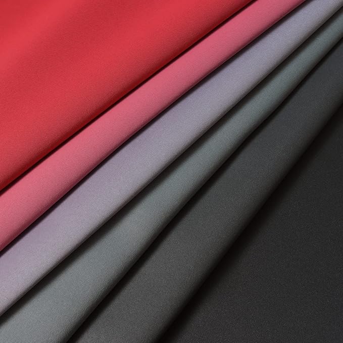 Yakamok Red and Black Blackout Curtains, Ombre Room Darkening Window Curtains for Living Room,Grommet Thermal Insulated Drapes,Light Blocking Curtains for Girls Bedroom,52x54 Inch, 2 Panels
