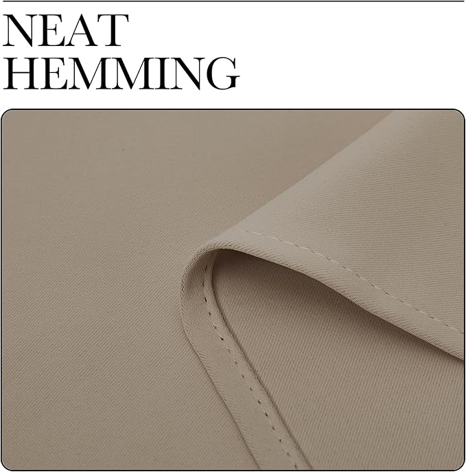 NICETOWN Blackout Curtains for Living Curtains, Taupe, 2 Panels, 42 by 72, Room Darkening Window Curtain Panels, Easy-Care Solid Thermal Insulated Draperies/Drapes for Daughter Room