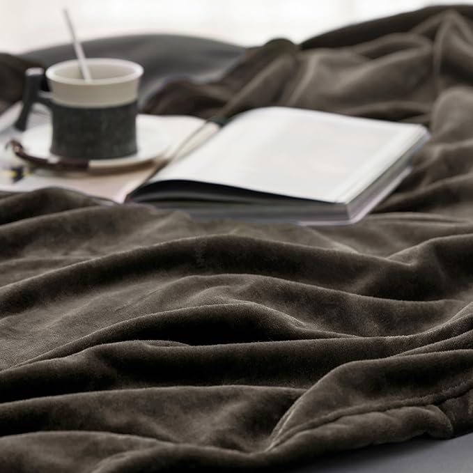Bedsure GentleSoft Brown Fleece Blankets King Size - Bed Blanket Soft Lightweight Plush Cozy Fuzzy Luxury Microfiber, 108x90 inches