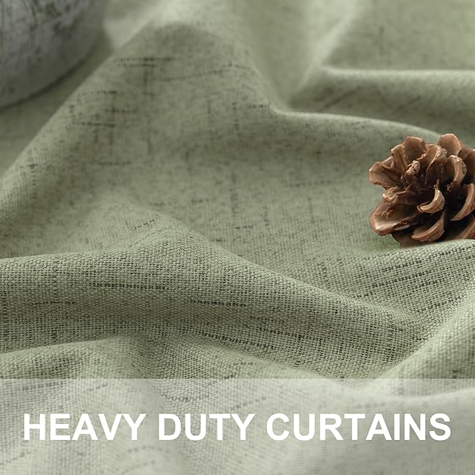 Nursery Blackout Curtains for Baby Girls Room Boys Bedroom Boho Cottagecore Cottage Core Home Decor Sage Green Curtains for Living Room 90 Inches Long 2 Panel Set Light Sage Pale Grey Green Gray Drape