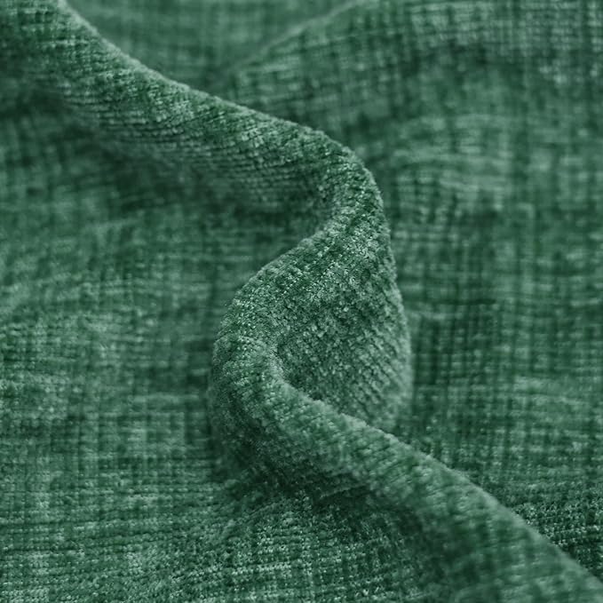 CaliTime Christmas Throw Pillow Covers Decorative 26 X 26 Inches Pack of 2 Cozy Chenille Cushion Cases for Couch Sofa Bed Living Room Home Dark Green