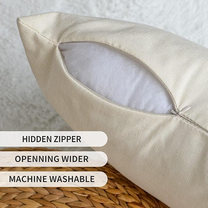 AVOIN colorlife Home Sweet Home Spring Summer Flowers Throw Pillow Covers, 12 x 20 Inch Grey Cushion Case for Sofa Couch Set of 4