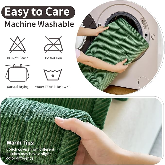 Couch Covers for Dogs Washable, Non Slip Couch Covers for Loveseat Sofa Pet Friendly, Soft Fuzzy Sofa Covers for Pet, Dog Couch Cover Furniture Protector(1PC,Green,27.6"x59.1")