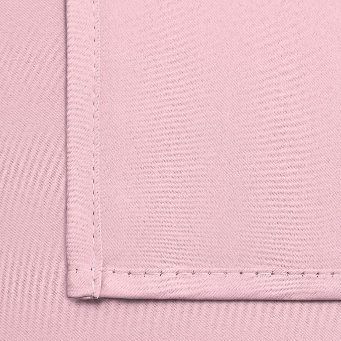 Yakamok Light Blocking Window Blackout Curtains Thermal Insulated Room Darkening Drapes for Bedroom,Solid Grommet Top Window Panels, 38x84 Inch, Pink, One Pair